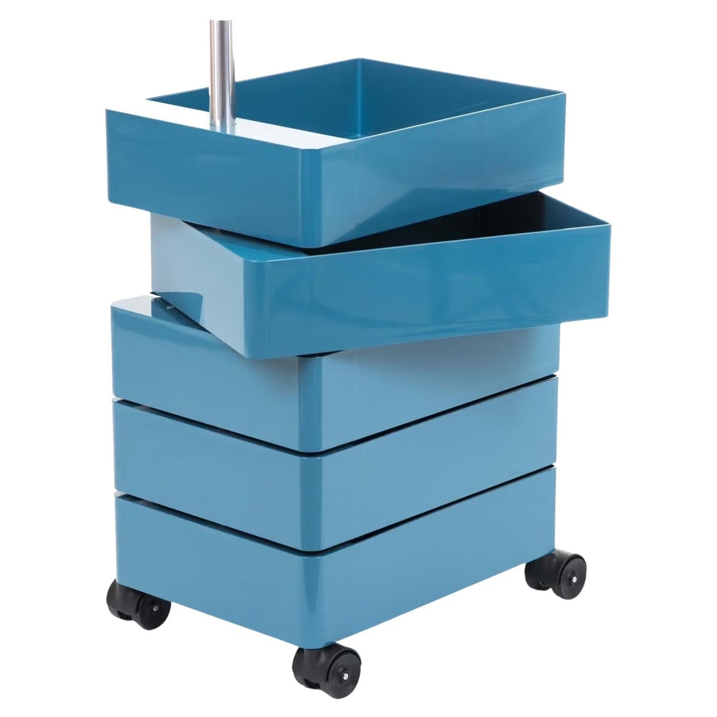 Drawer unit on wheels Magis 360° design Konstantin Grcic - 5 drawers - Blue For Sale