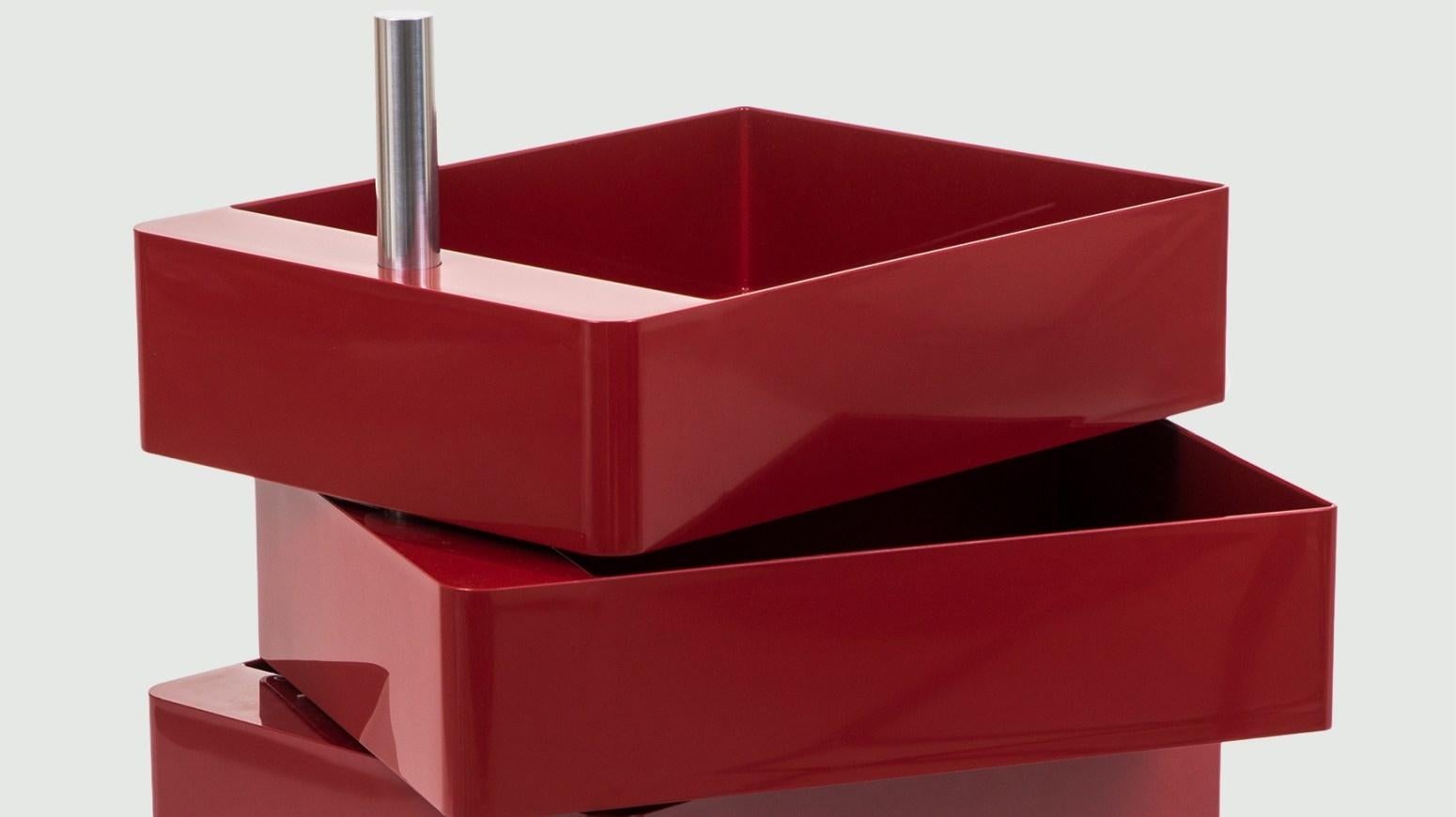 Italian Drawer unit on wheels Magis 360° design Konstantin Grcic - 5 drawers - Bordeaux For Sale