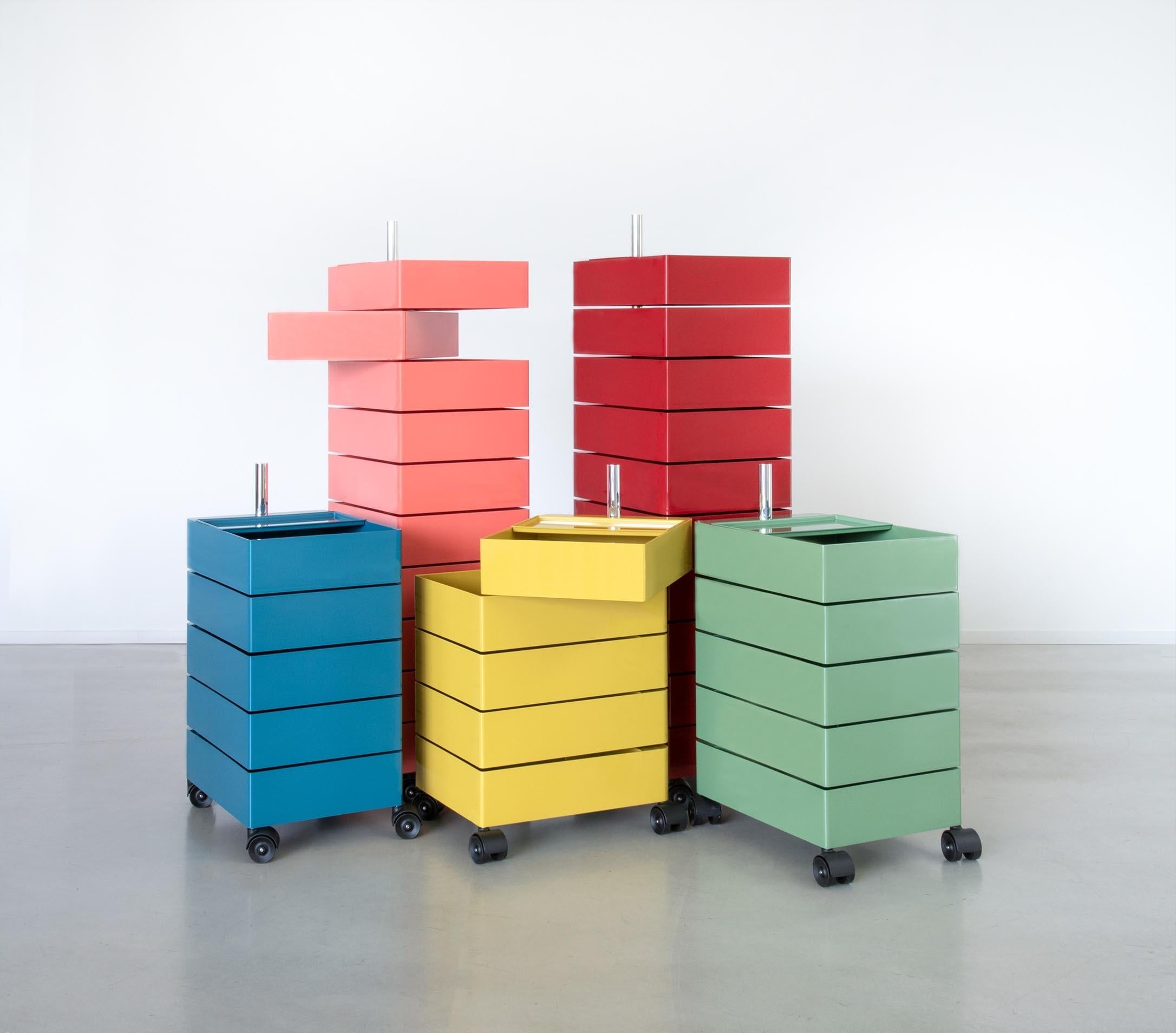 Contemporary Drawer unit on wheels Magis 360° design Konstantin Grcic - 5 drawers - Bordeaux For Sale