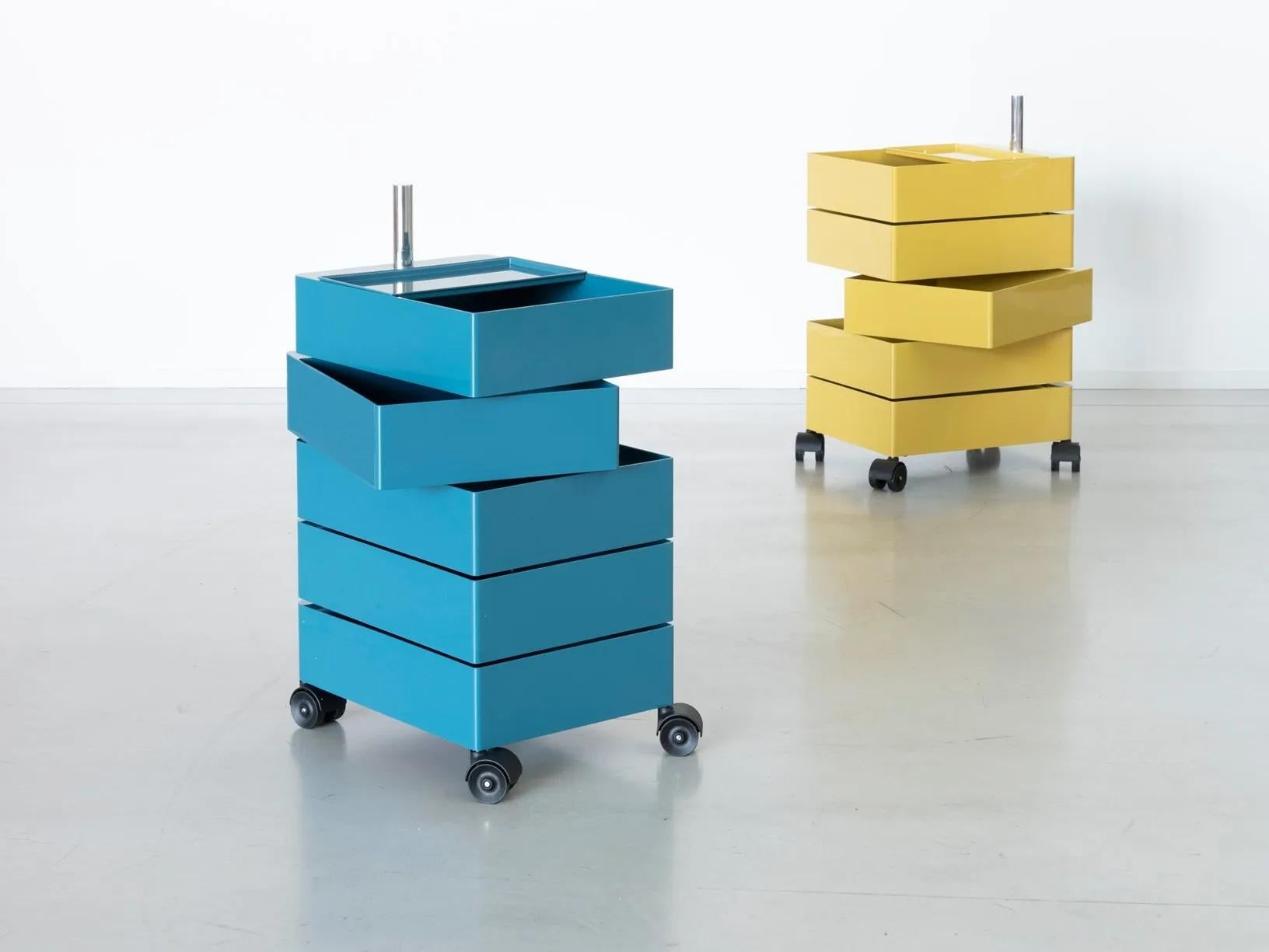 Cassettiera su ruote Magis 360° design Konstantin Grcic - 5 cassetti - Verde in vendita 4