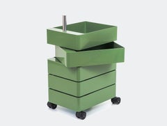 Drawer unit on wheels Magis 360° design Konstantin Grcic - 5 drawers - Green