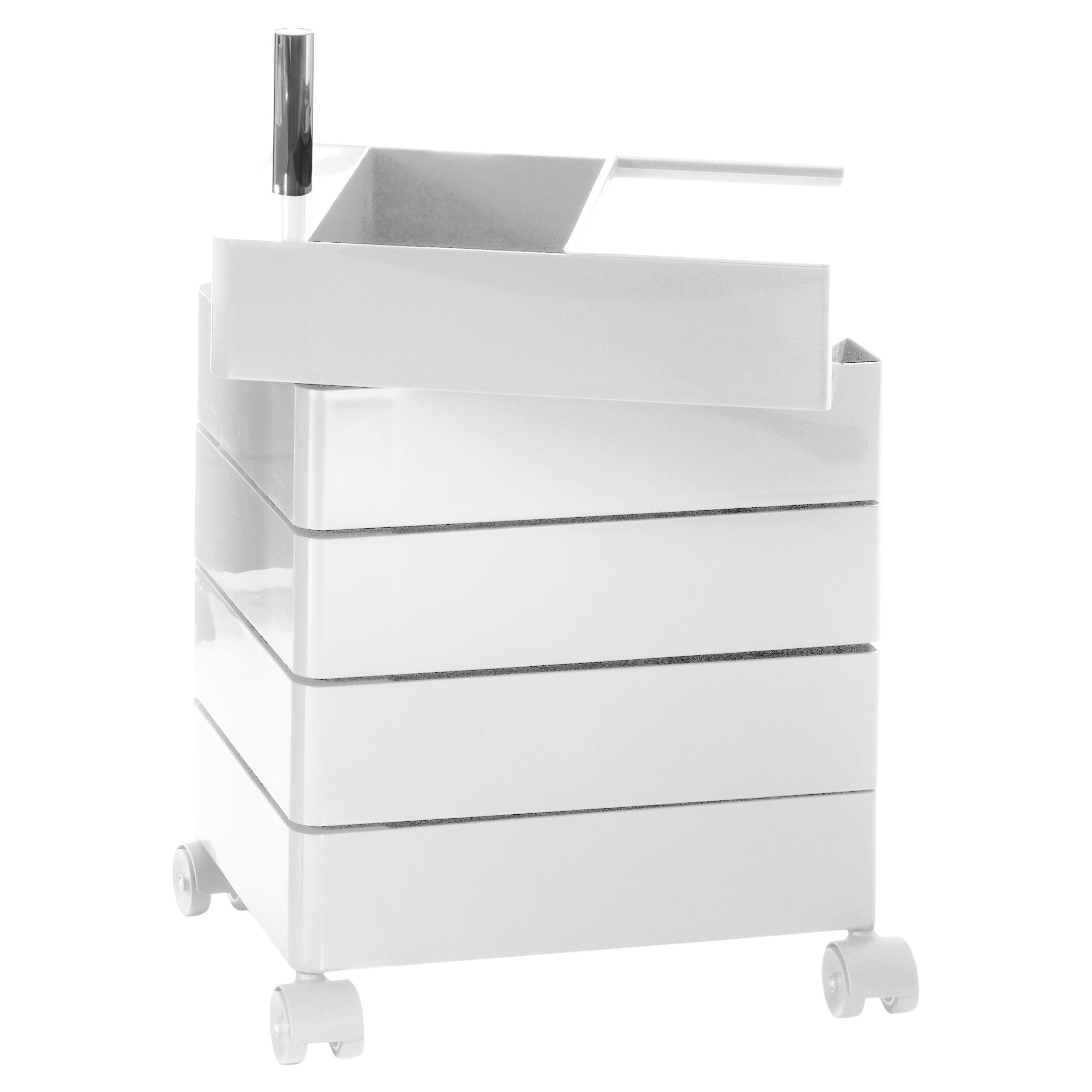 Drawer unit on wheels Magis 360° design Konstantin Grcic - 5 drawers - White