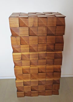 Drawers Chest of Drawers  "Checkered"  Massiv Walnut Handmade