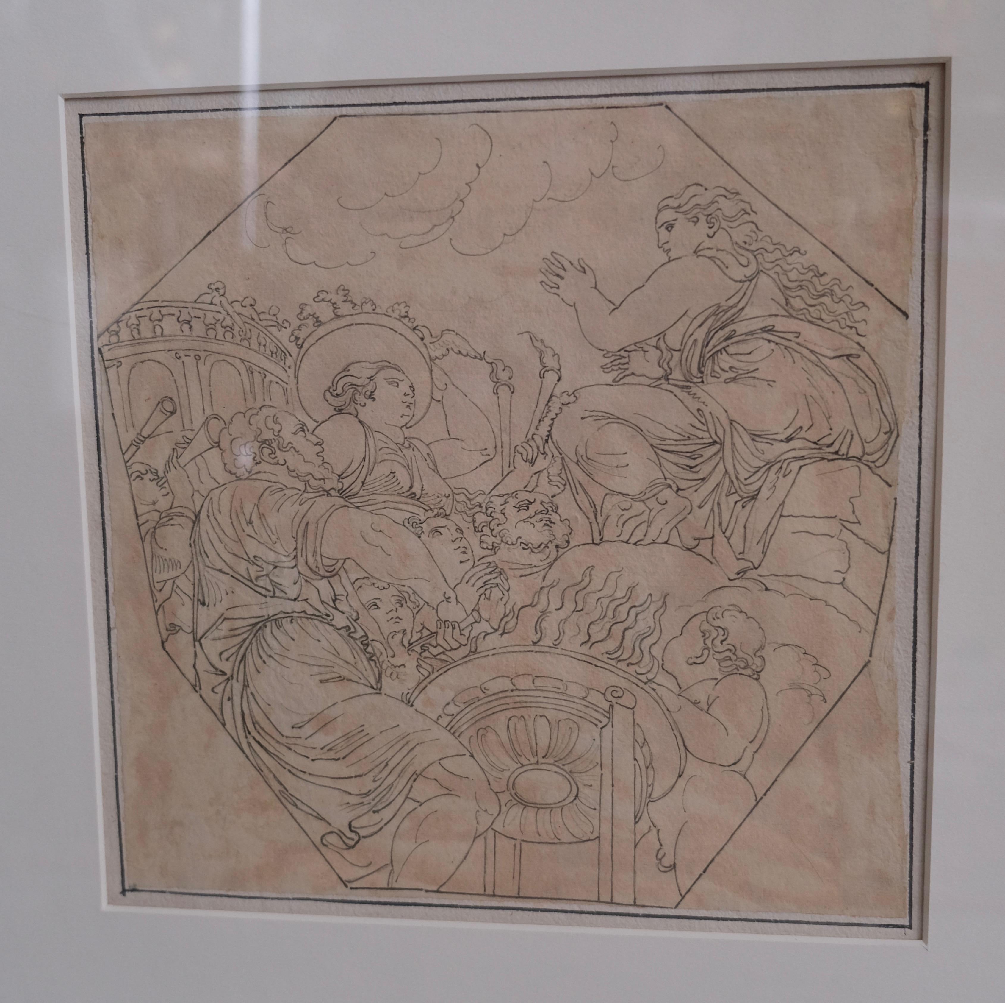 18th Century Drawing 18th C For Sale