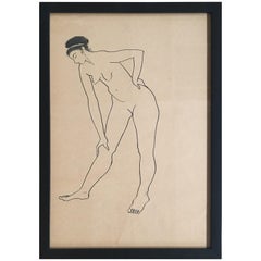 Drawing #4 of a Nude by Jerry O'Day Alias Geraldine Heib