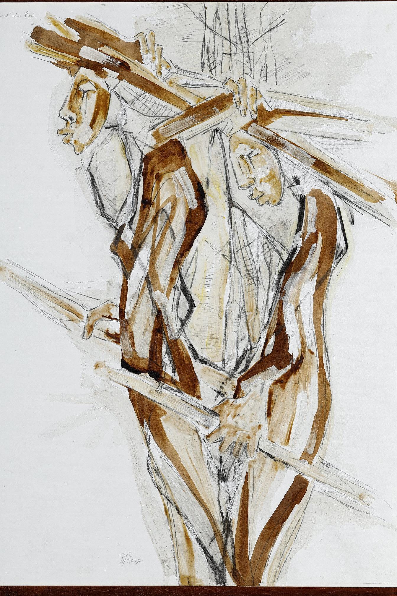 French Drawing and painting on paper by Pôl Roux 
