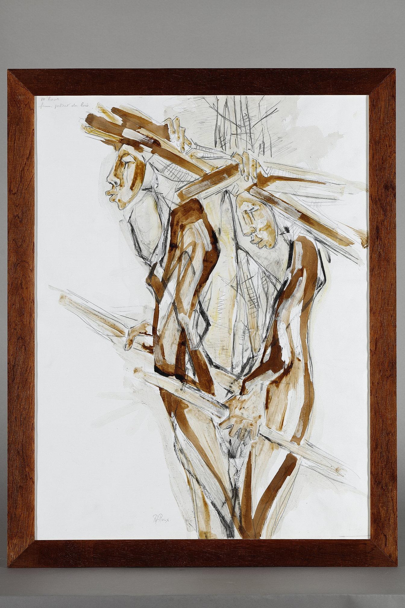 Late 20th Century Drawing and painting on paper by Pôl Roux 
