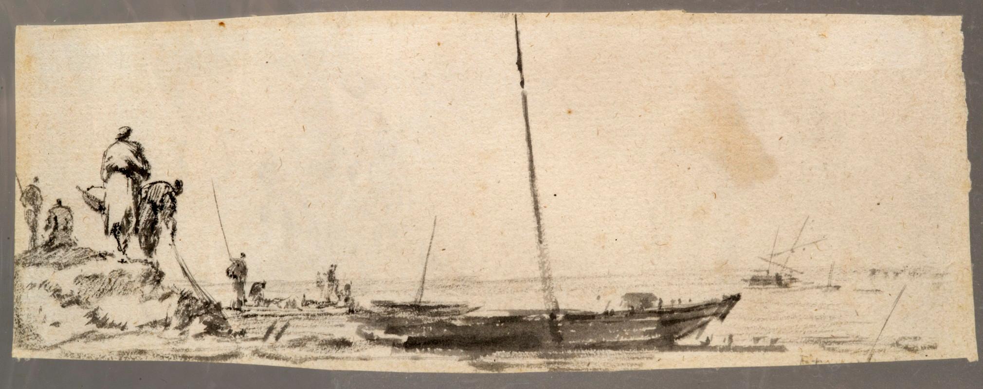 Drawing Attributed to Jean-Baptiste Pillement In Good Condition For Sale In Kittery Point, ME