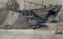 Drawing, Boat Scene by James Pyne, RA '1800-1870'