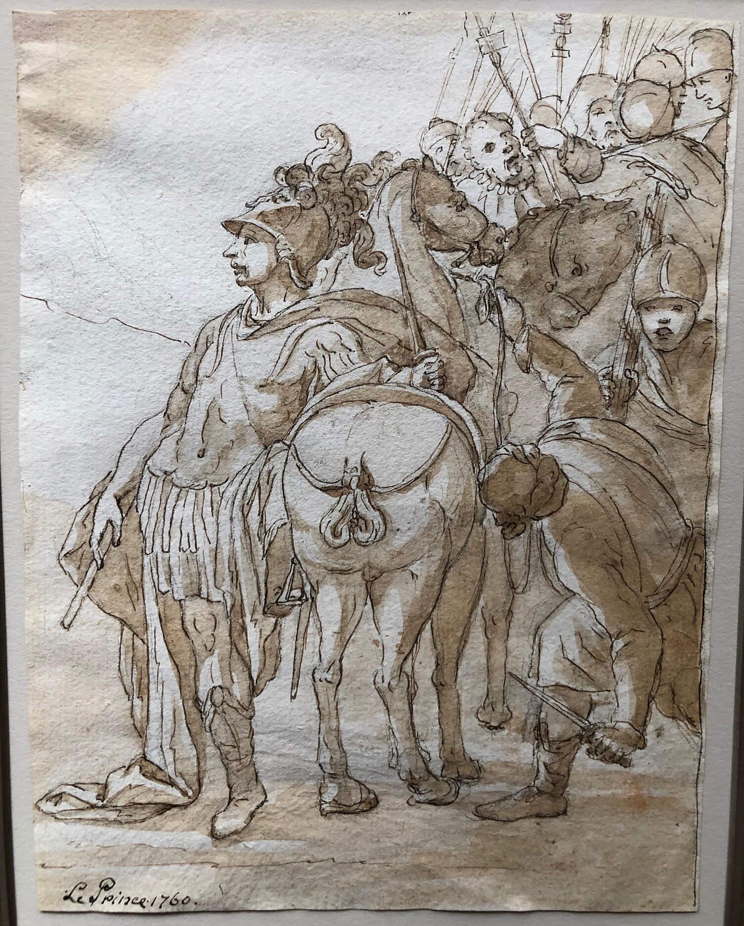 Drawing by Jean-Baptiste Le Prince, 1760 For Sale 2
