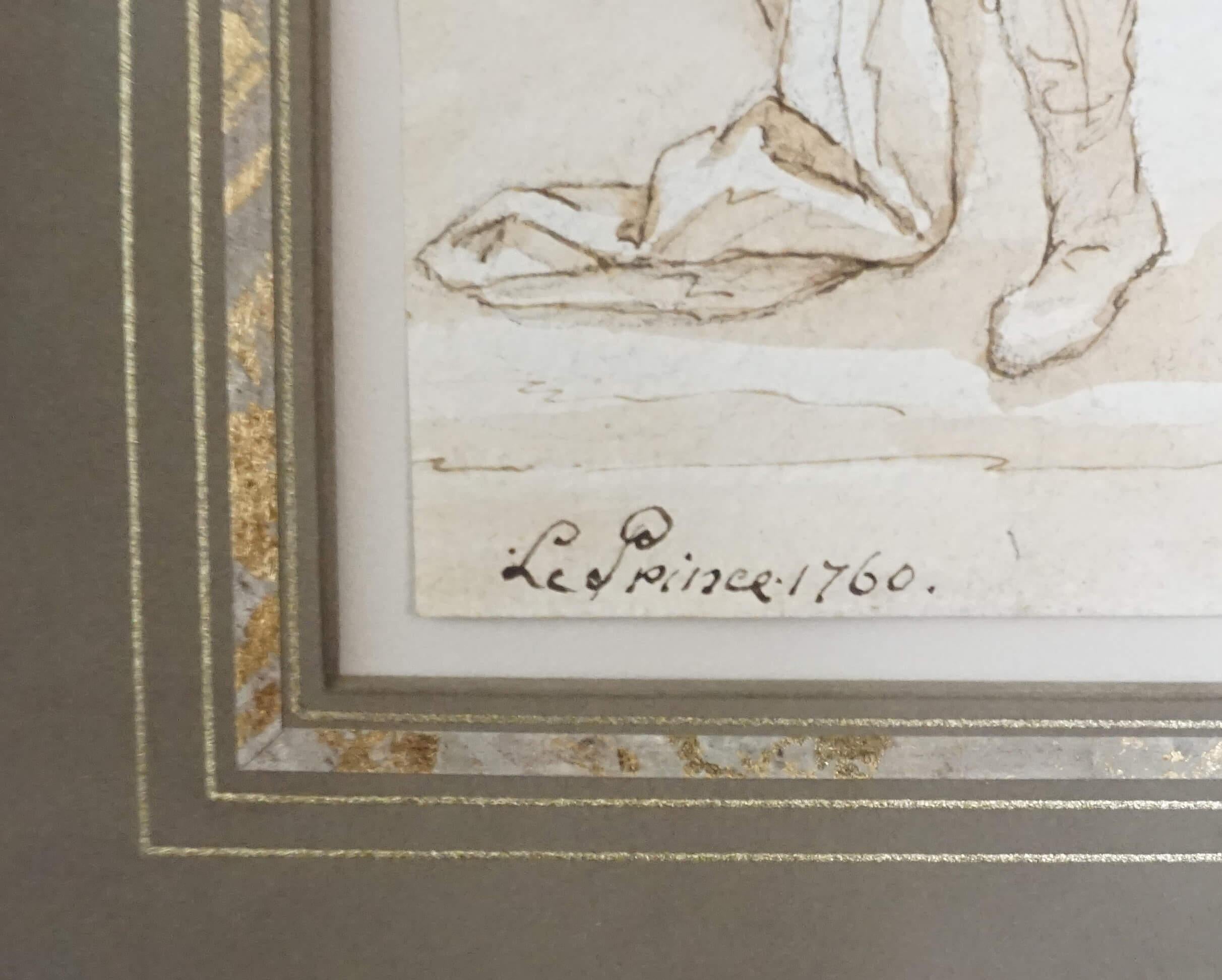 Drawing by Jean-Baptiste Le Prince, 1760 For Sale 3