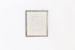 Drawing by Jean Cocteau "La Dame a la licorne", 1953