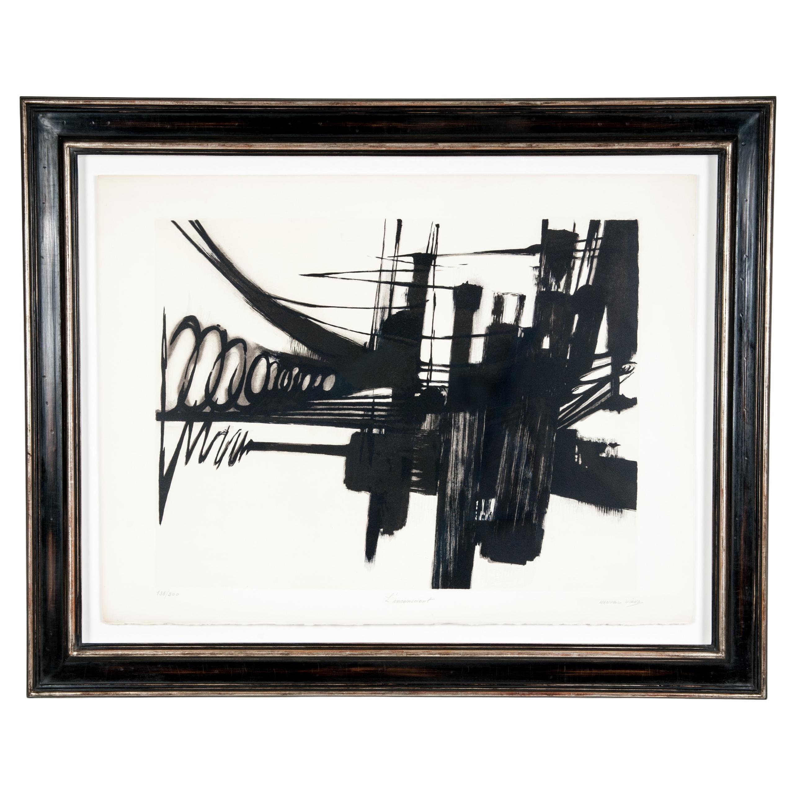 Disegno di Manuel Viana, litografia in bianco e nero, edizione limitata degli anni '70.