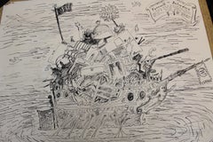 Drawing by Paul Wonner and William Theophilus Brown