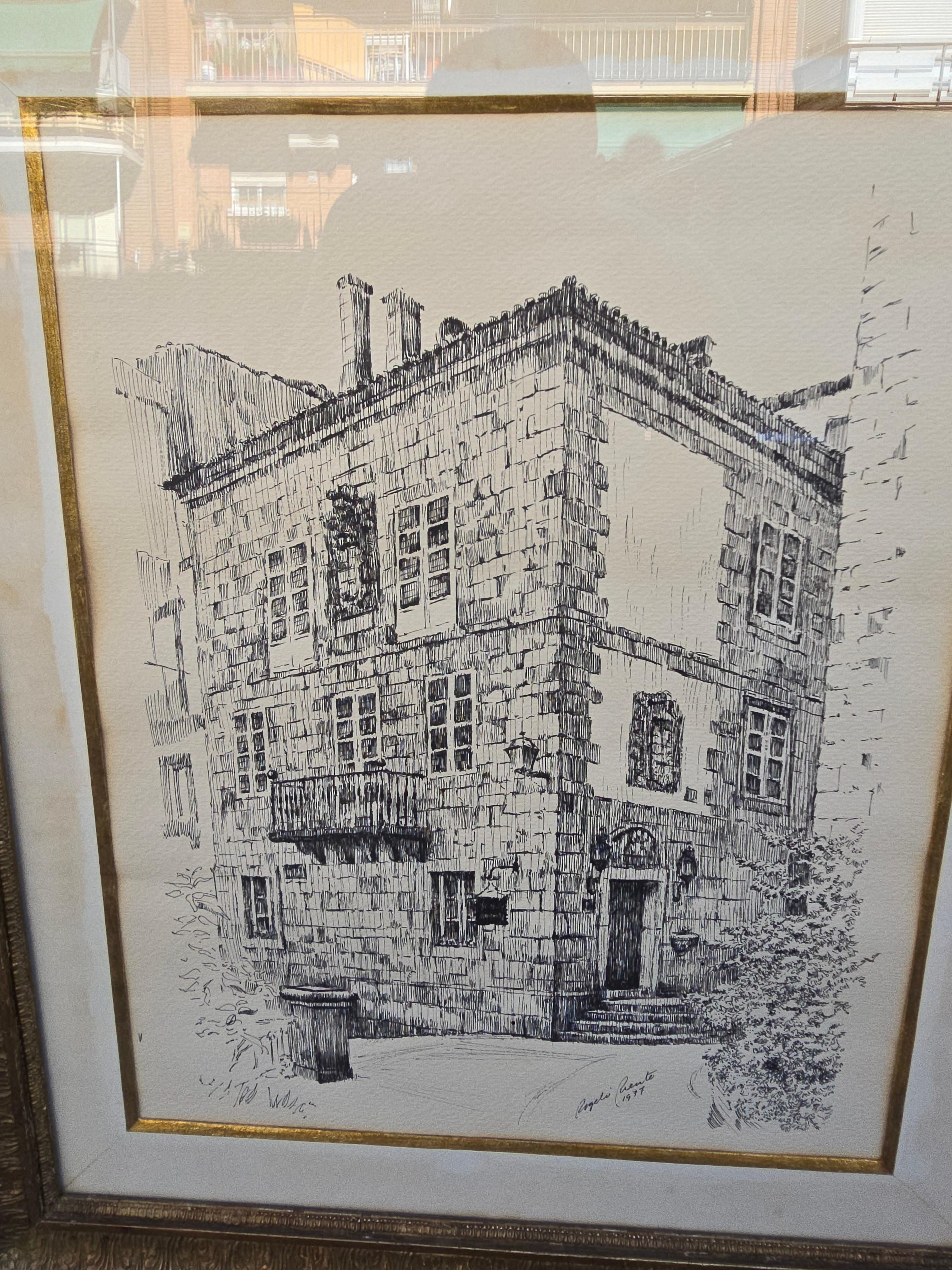 Fin du 20e siècle Dessin de Rogelio Puente (Cuba, 1936-1996). en vente