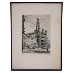 Dessin "City Hall" dans le cadre noir