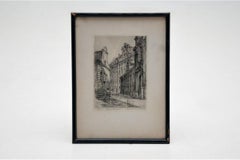 Dessin "City Street" dans le cadre noir