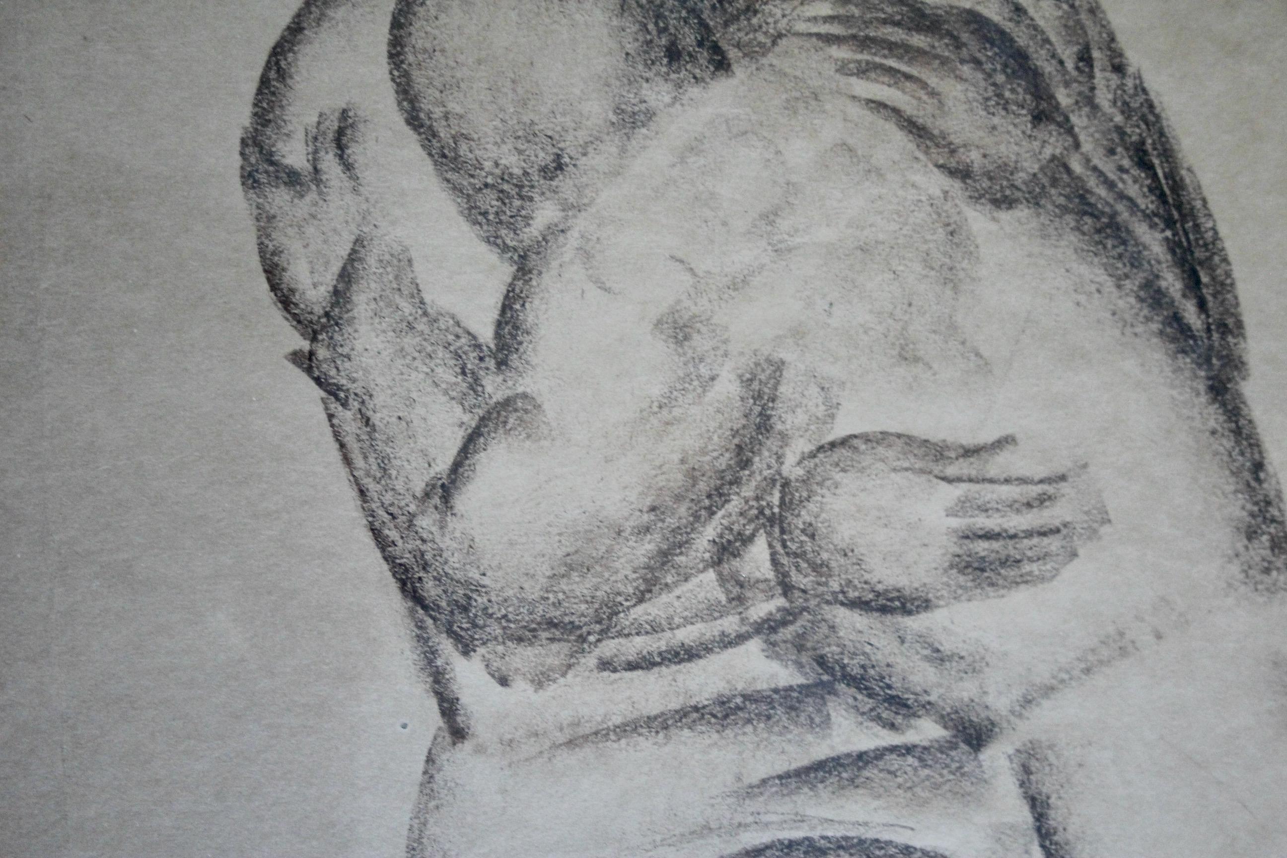 Drawing probably for a sculpture signed and dated 25 by Ivan Mestrovic