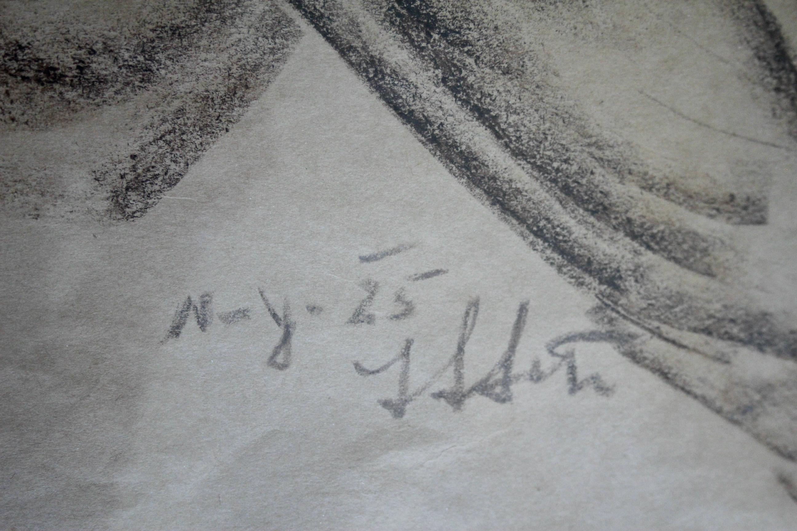 Drawing dated and signed 25 In Good Condition In grand Lancy, CH