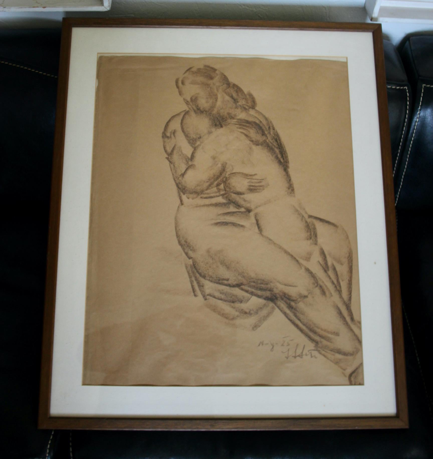 Early 20th Century Drawing dated and signed 25