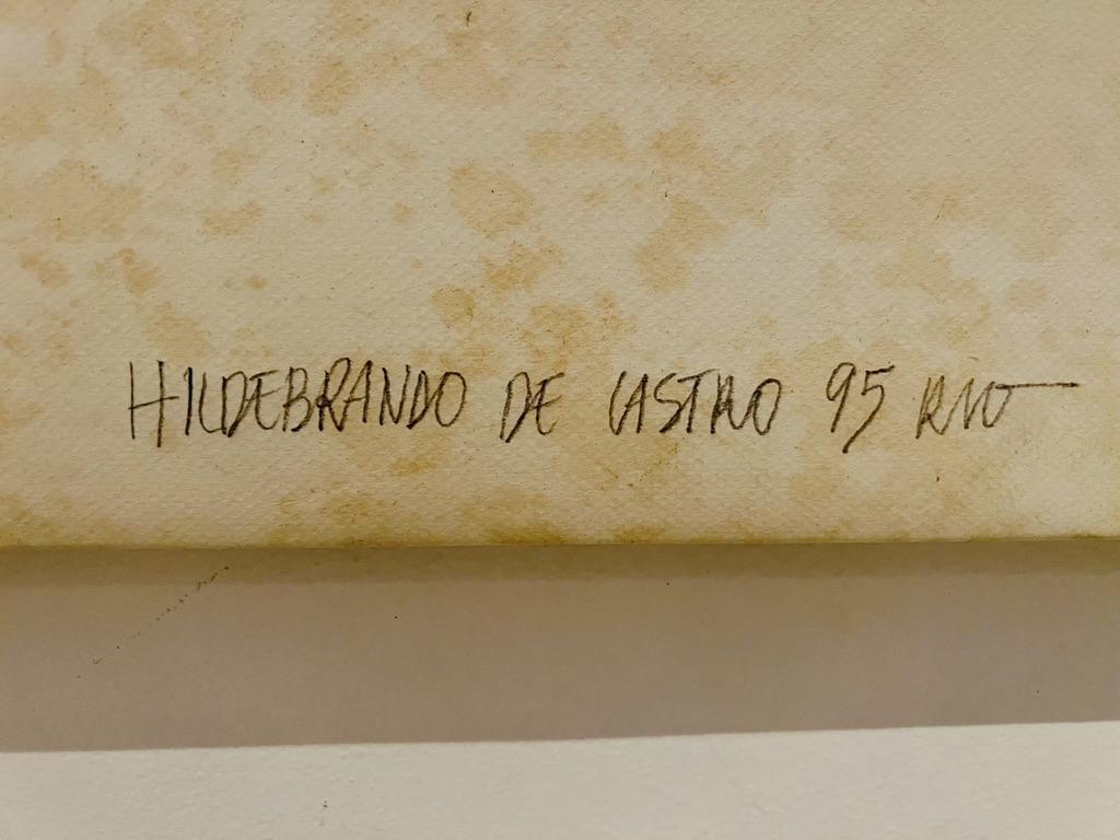 Autre Dessin au pastel sur papier et tissu signé Hildebrando de Castro 95 Rio en vente
