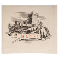 Drawing "J. Raiņa Kopoti Raksti Ix", Latvia By Apinis Arturs, 1950