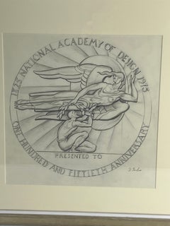 Drawing of 150th Anniversary Medal for the National Academy of Design