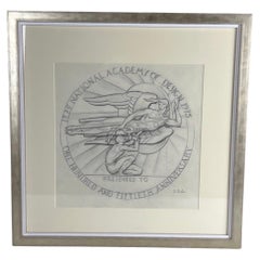 Zeichnung der Medaille zum 150-jährigen Bestehen der National Academy of Design