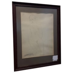 Vintage Drawing of a Lady by Creten George