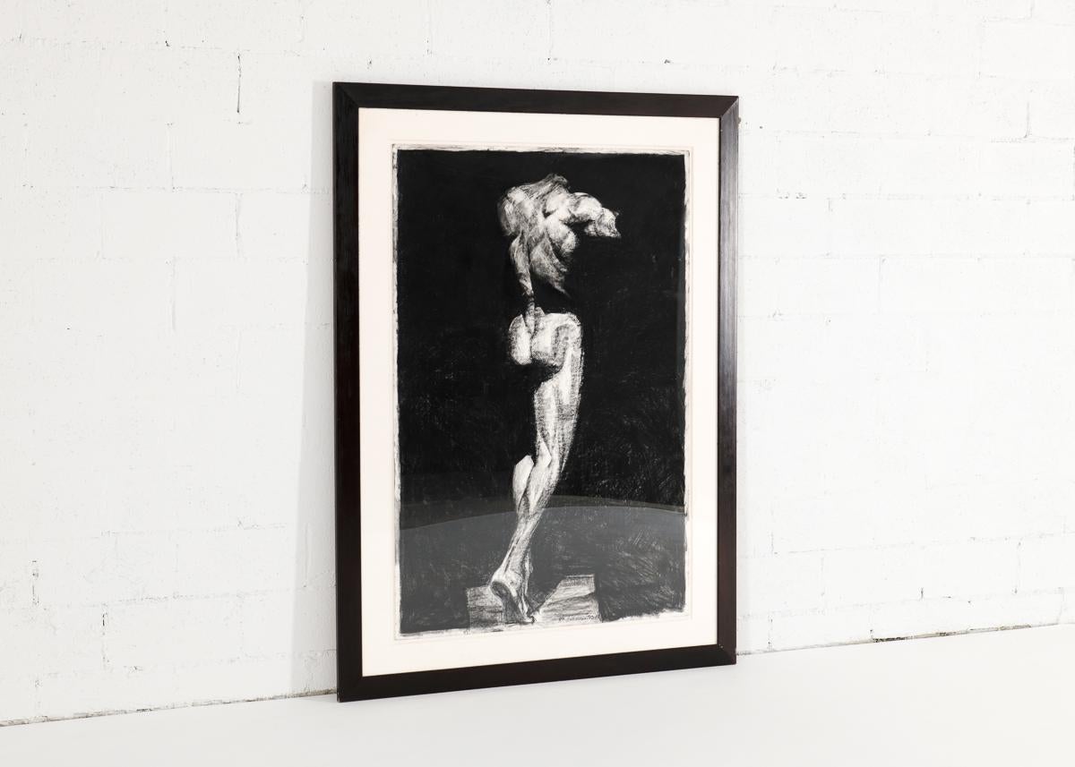 Papier Dessin d'un nu, modelé d'après une photographie de Victor Skrebneski en vente