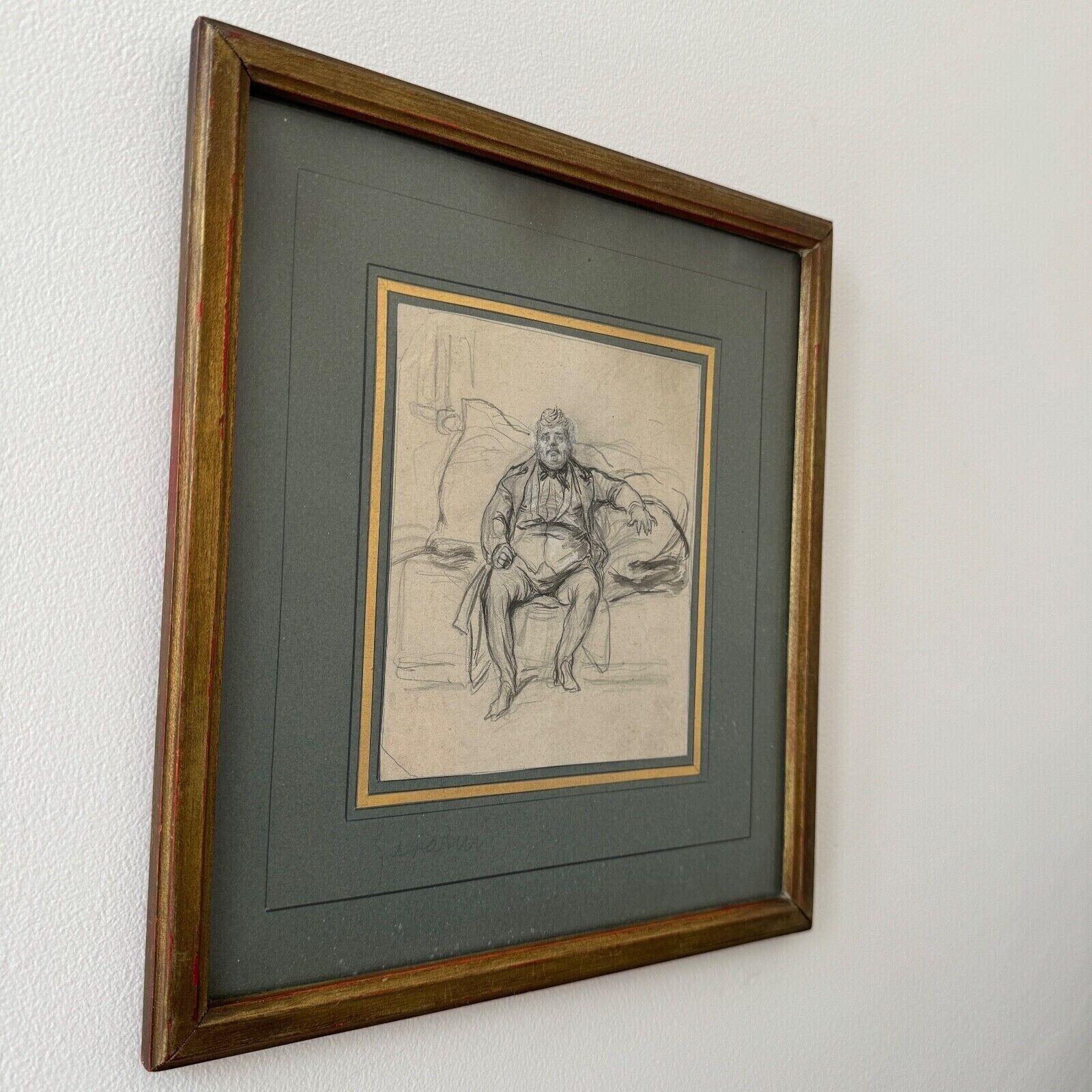 Zeichnung von Alexandre Dumas père von Paul Gavarni im Angebot 1
