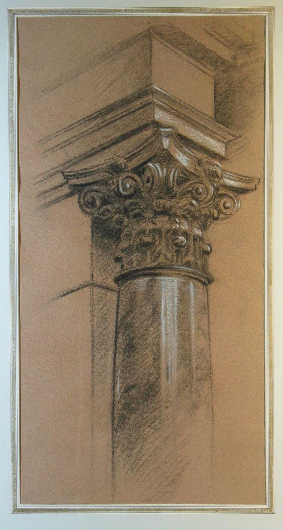 Drawing of Architectural Element, Mid-20th Century In Good Condition For Sale In Ottawa, Ontario