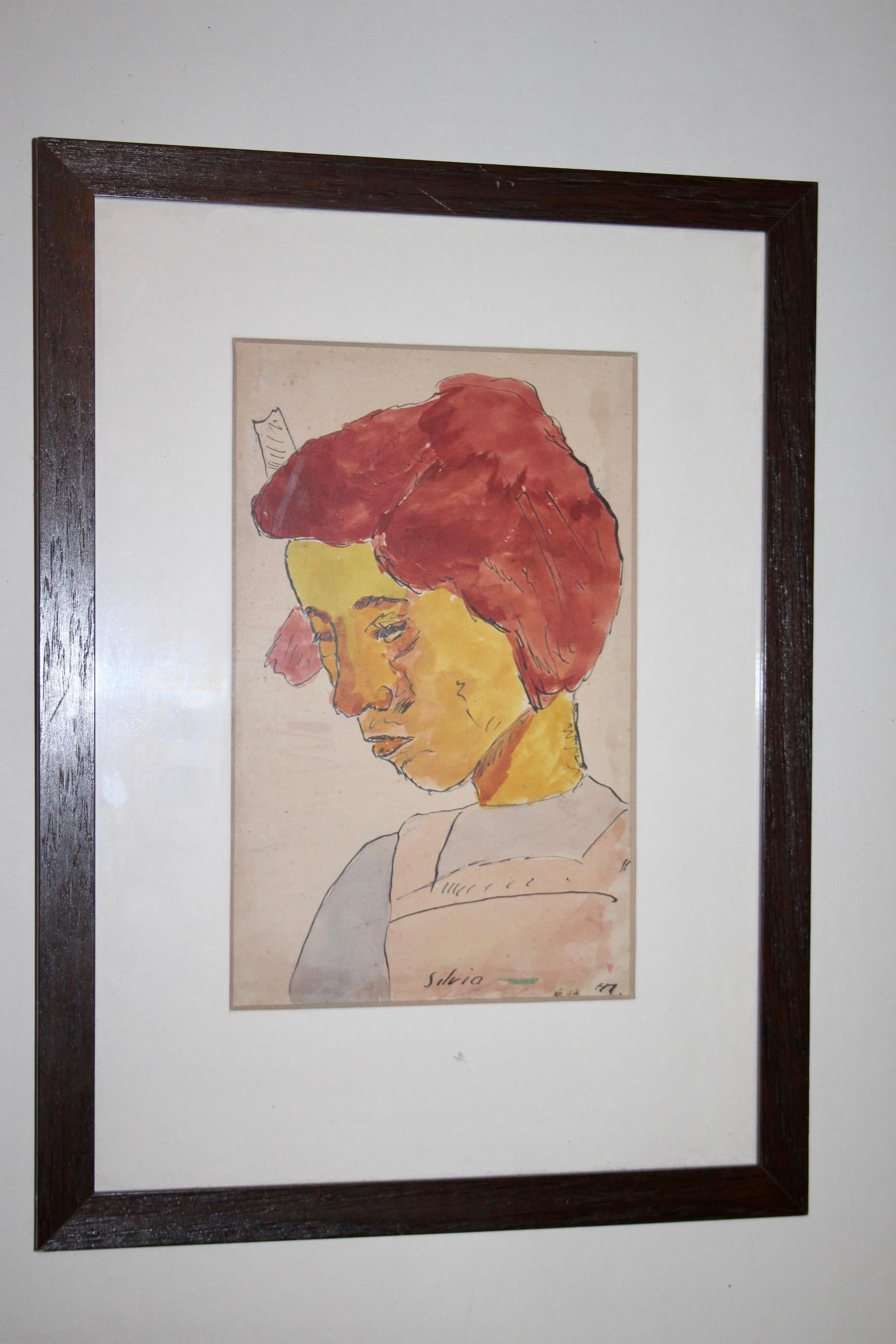 Drawing of women head
