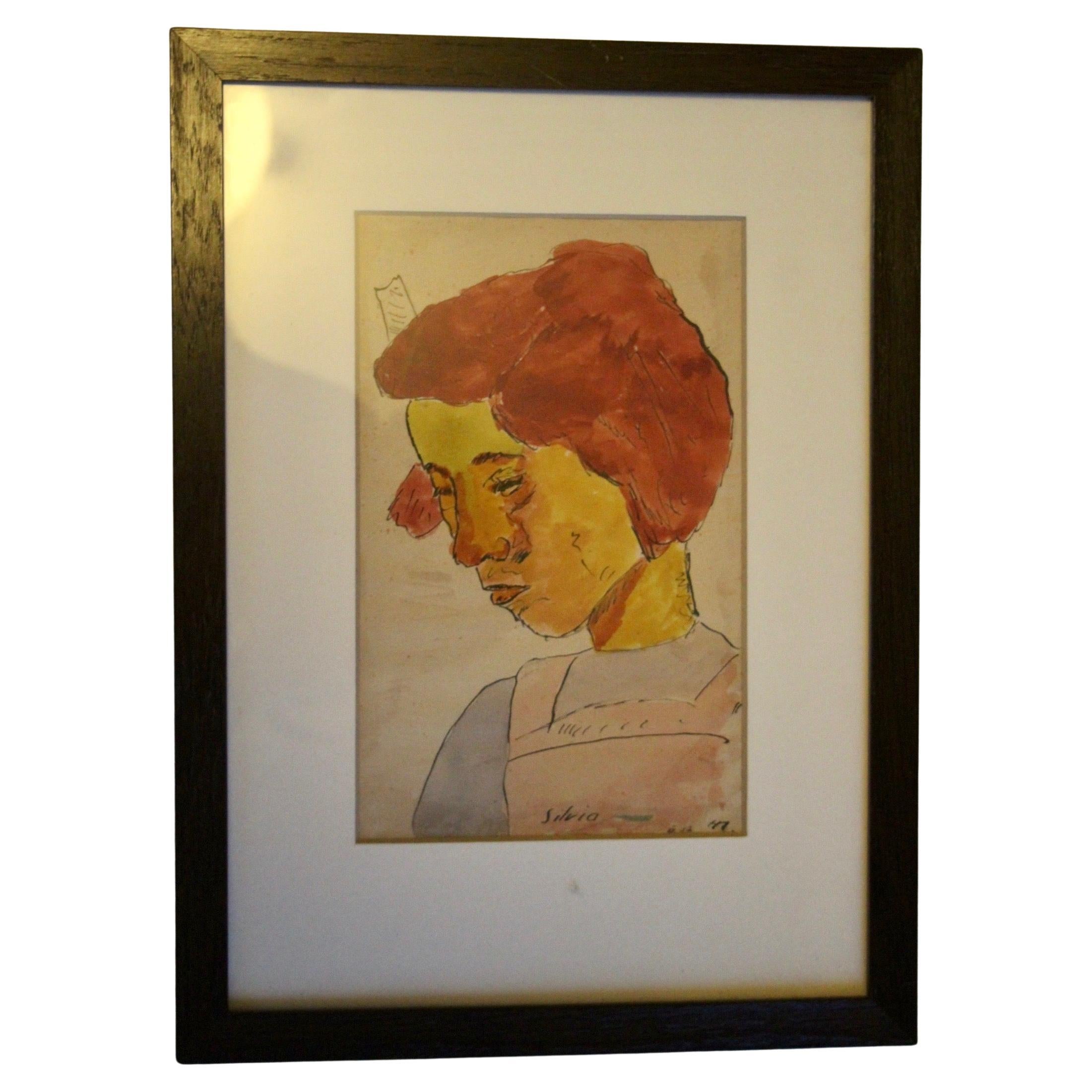 Drawing of head