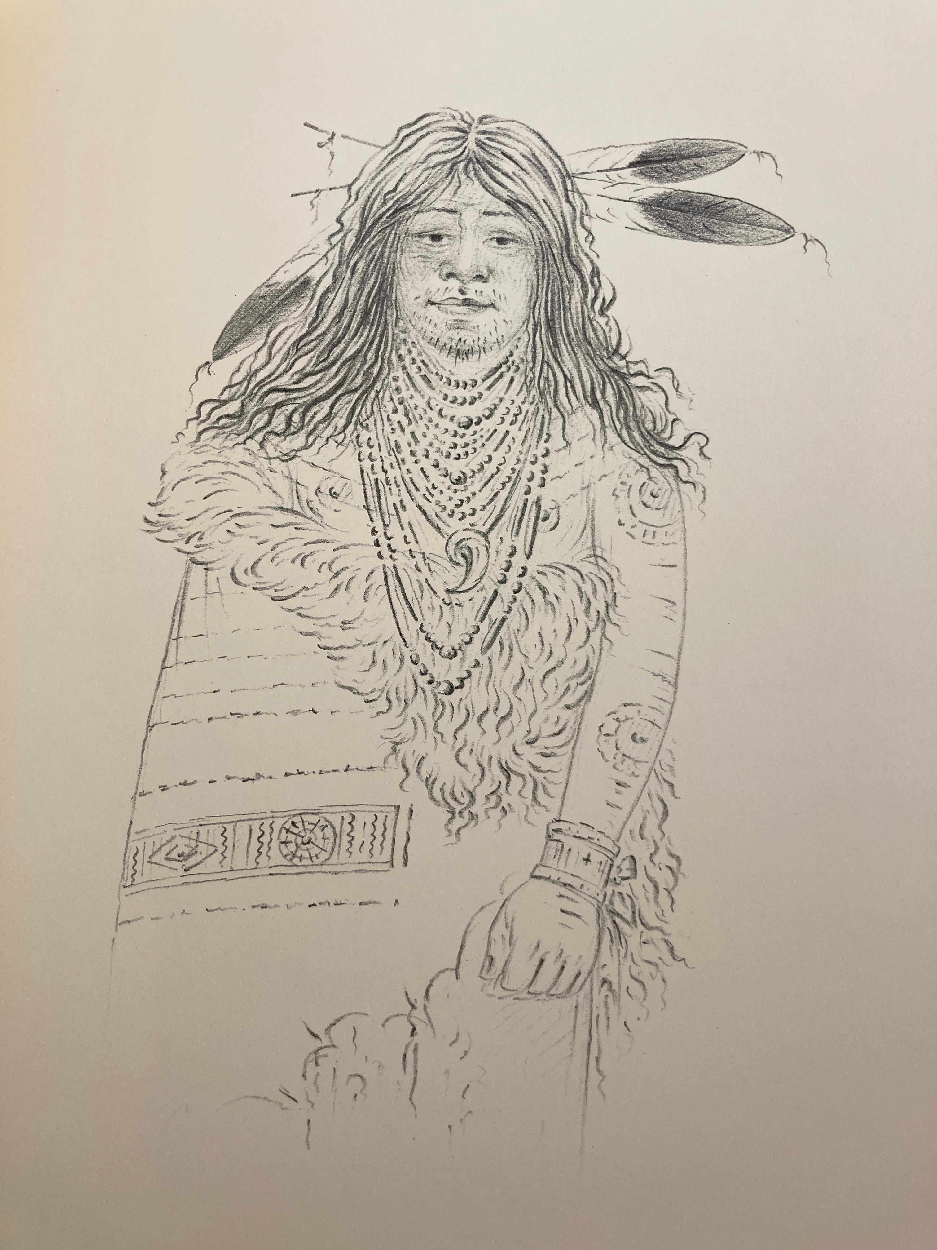 Drawing of North American Indians by George Catlin, Hardcover 8