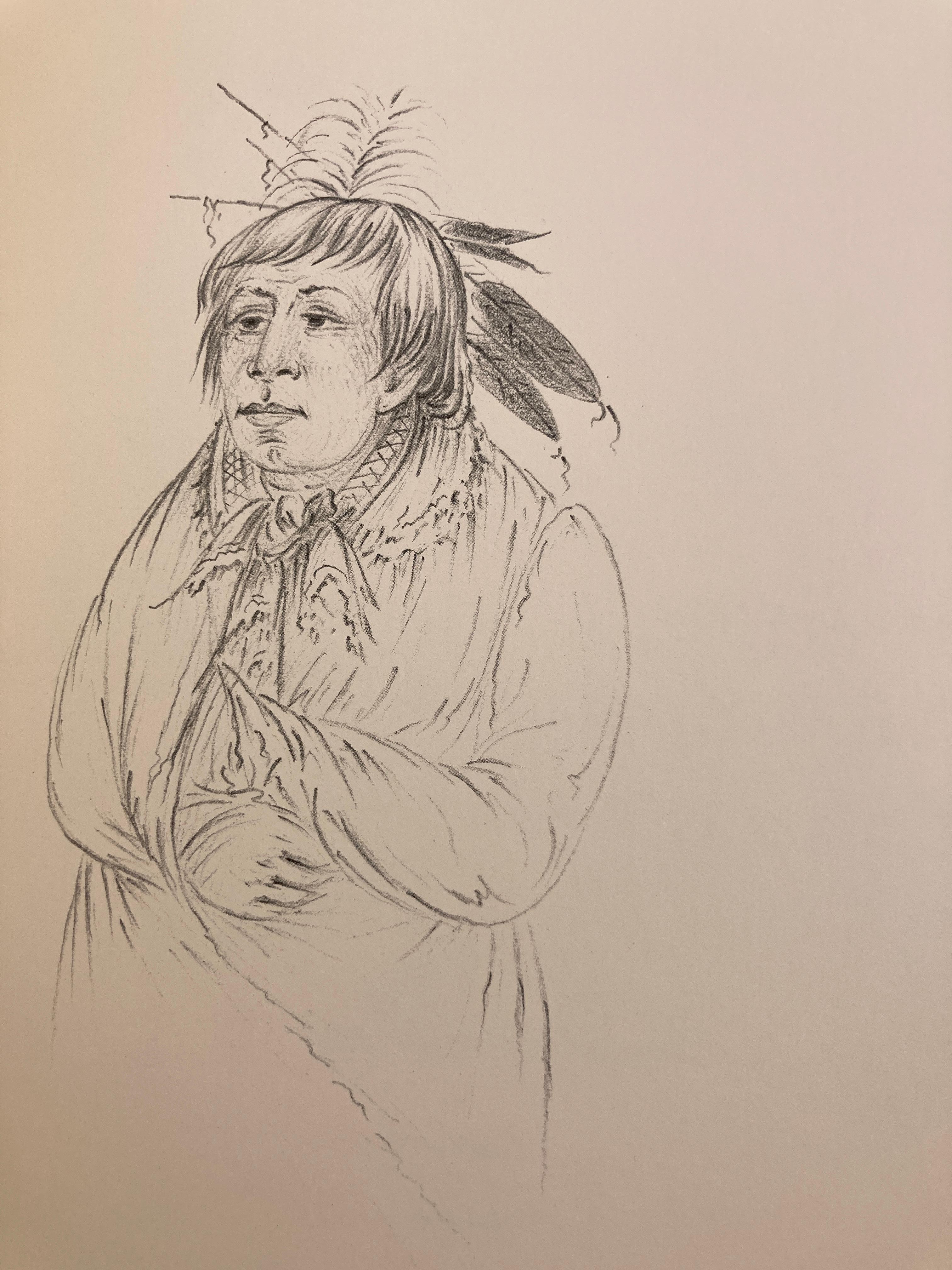 Drawing of North American Indians by George Catlin, Hardcover 10