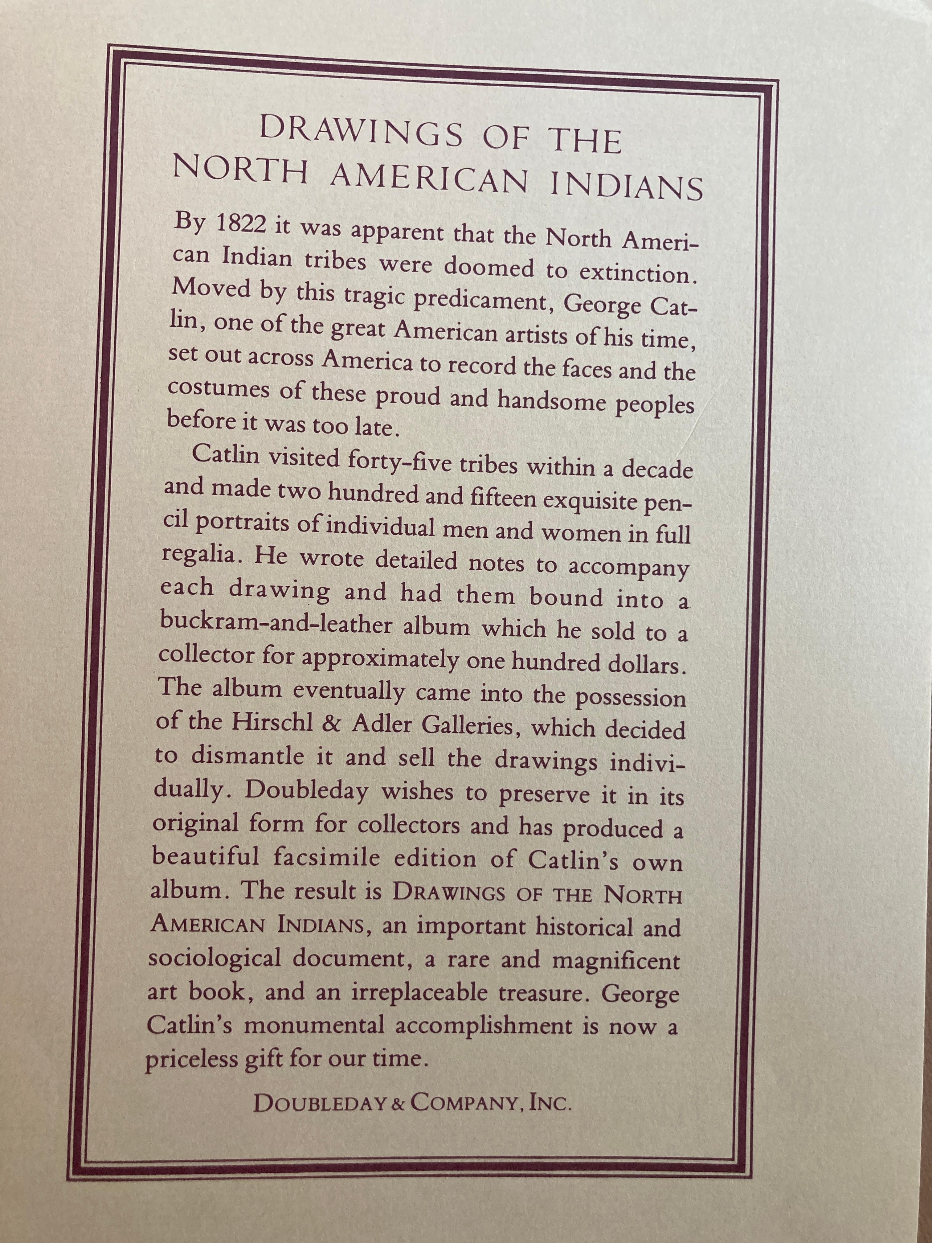 Late 20th Century Drawing of North American Indians by George Catlin, Hardcover