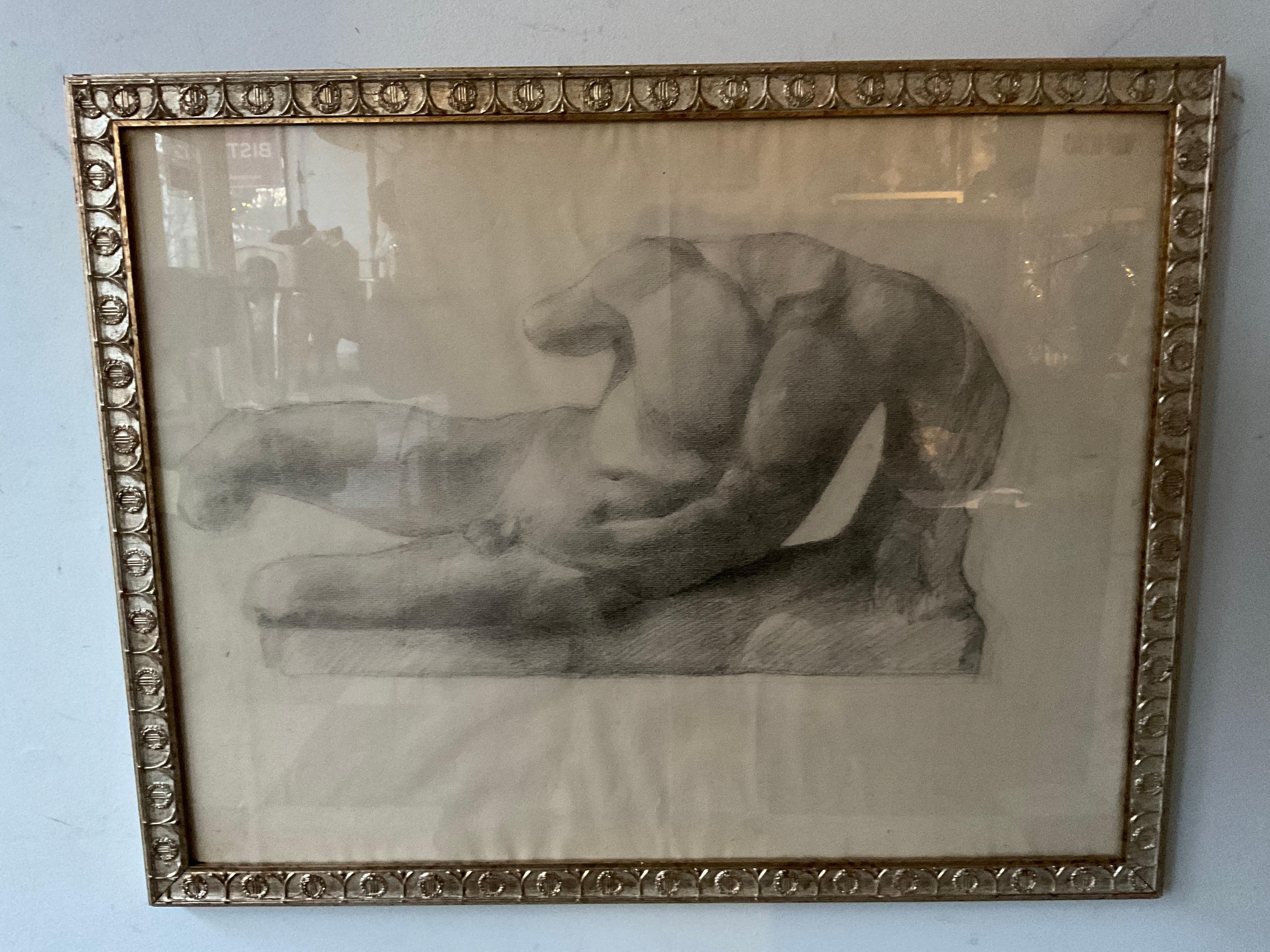 Drawing of Nude Male from, 1898 For Sale 3