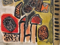 Drawing on Paper by Corneille Guillaume Beverloo, Abstract Composition, 1984