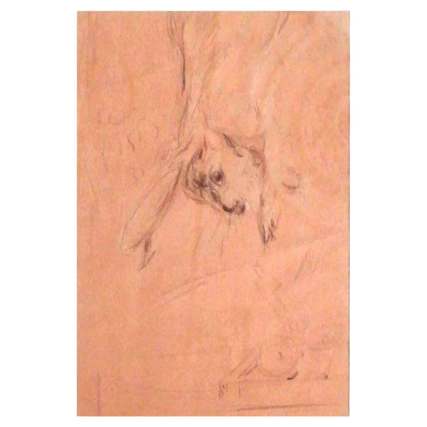 Drawing on Paper by Filippo De Pisis, Authenticated Pandolfini, 1930s