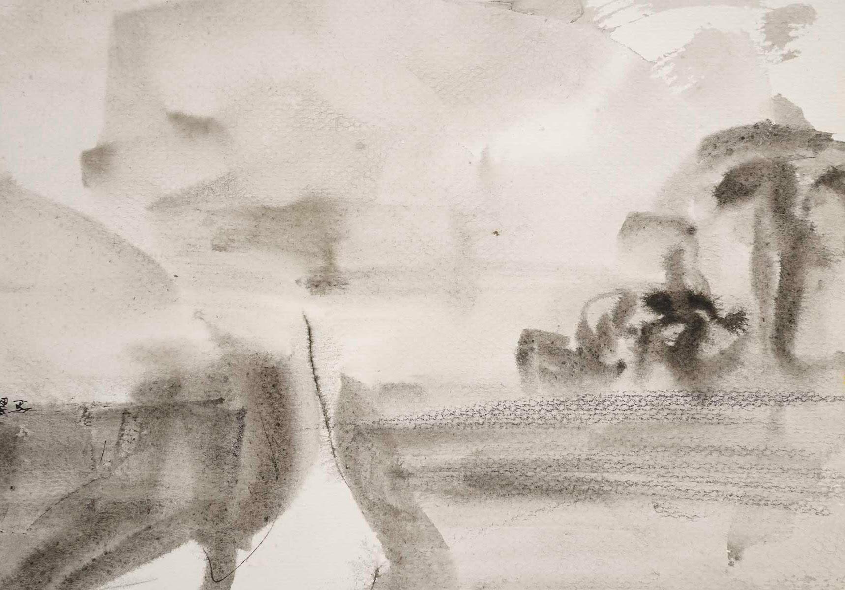 Drawing on Paper in Ink, the Battle, 20th Century. In Good Condition For Sale In Saint-Ouen, FR