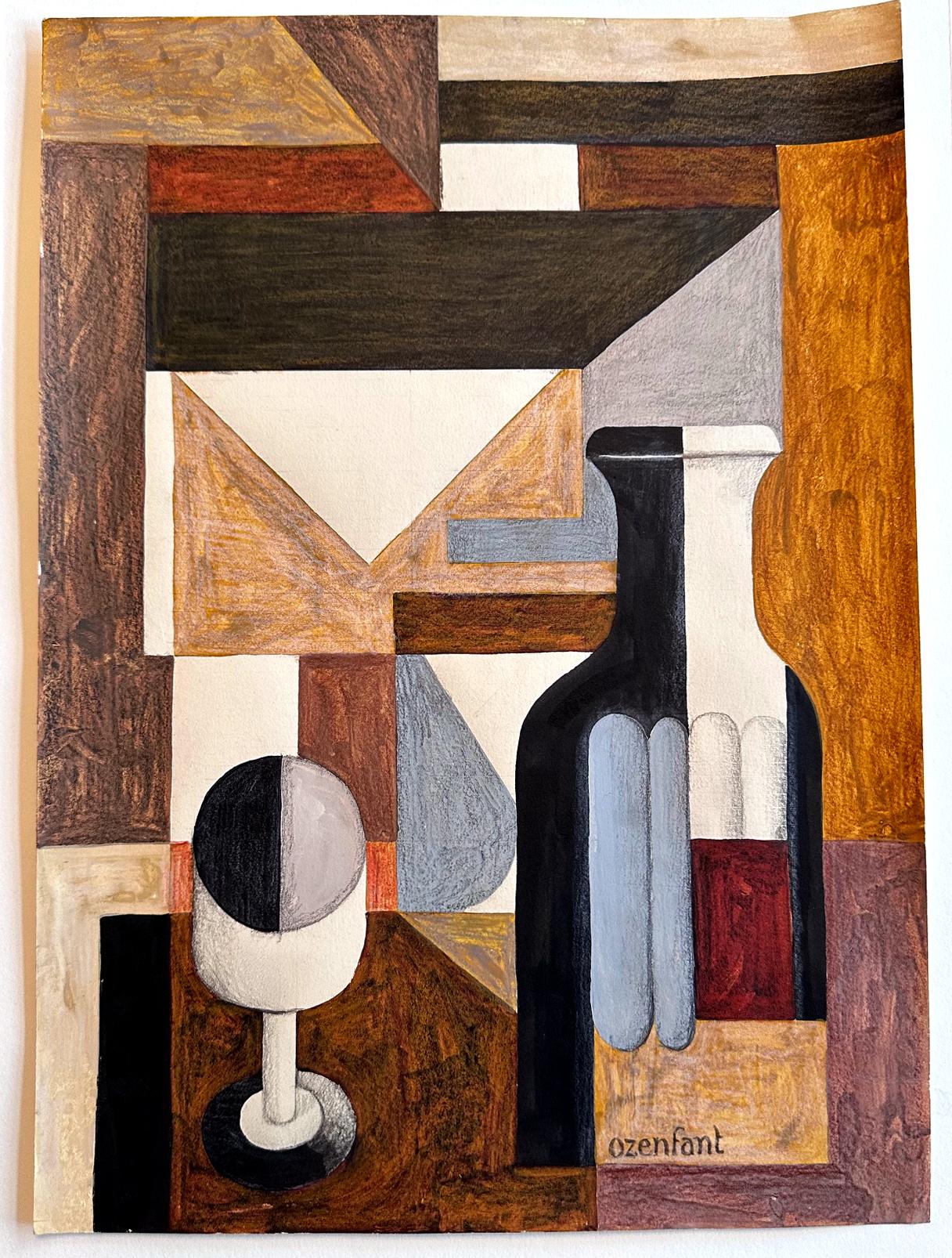 Drawing on Paper Nature Morte Still Life Attributed to Amédée Ozenfant For Sale 1