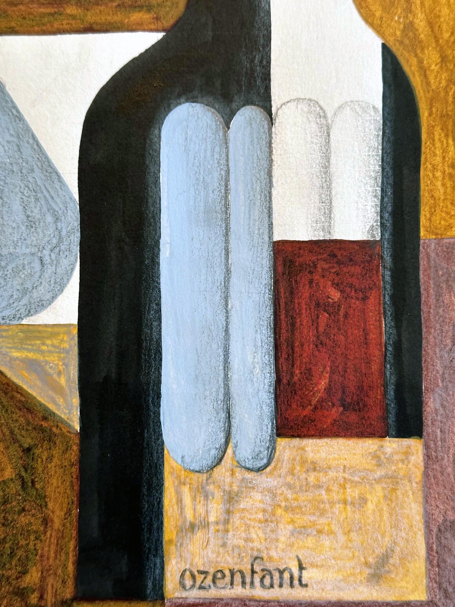 Drawing on Paper Nature Morte Still Life Attributed to Amédée Ozenfant For Sale 3