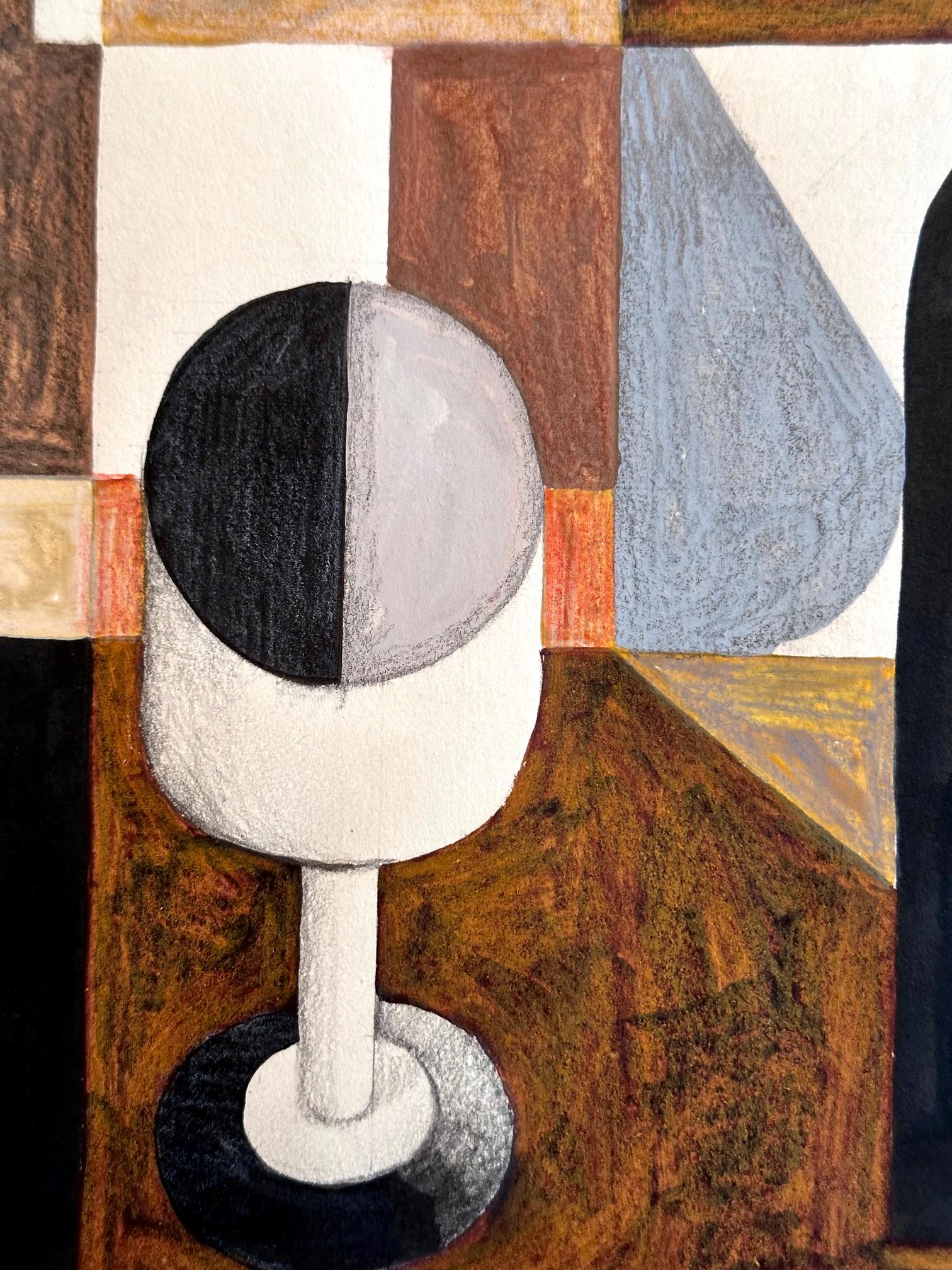 Drawing on Paper Nature Morte Still Life Attributed to Amédée Ozenfant For Sale 4