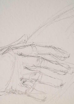 Drawing on Paper, Preparatory Drawing, Man with Balalaika, 20th Century.