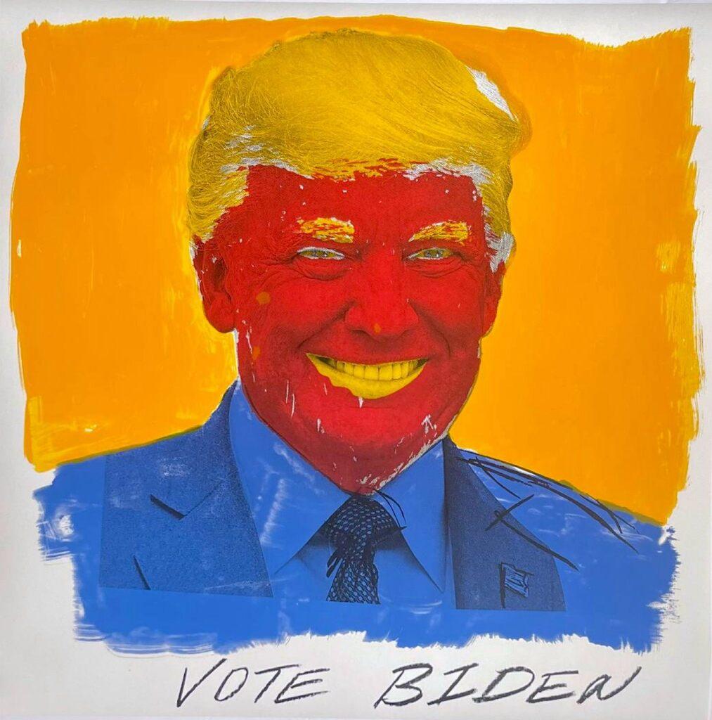 VOTE BIDEN, sérigraphie signée Lt Ed d'après le portrait de McGovern par Warhol - Print de Dread Scott