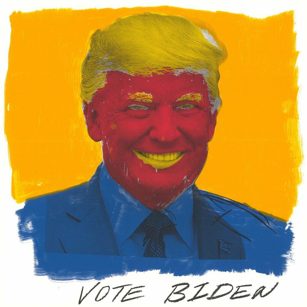 Figurative Print Dread Scott - VOTE BIDEN, sérigraphie signée Lt Ed d'après le portrait de McGovern par Warhol