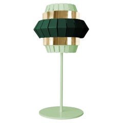 Dream and Moss Comb Table Lamp with Brass Ring by Dooq