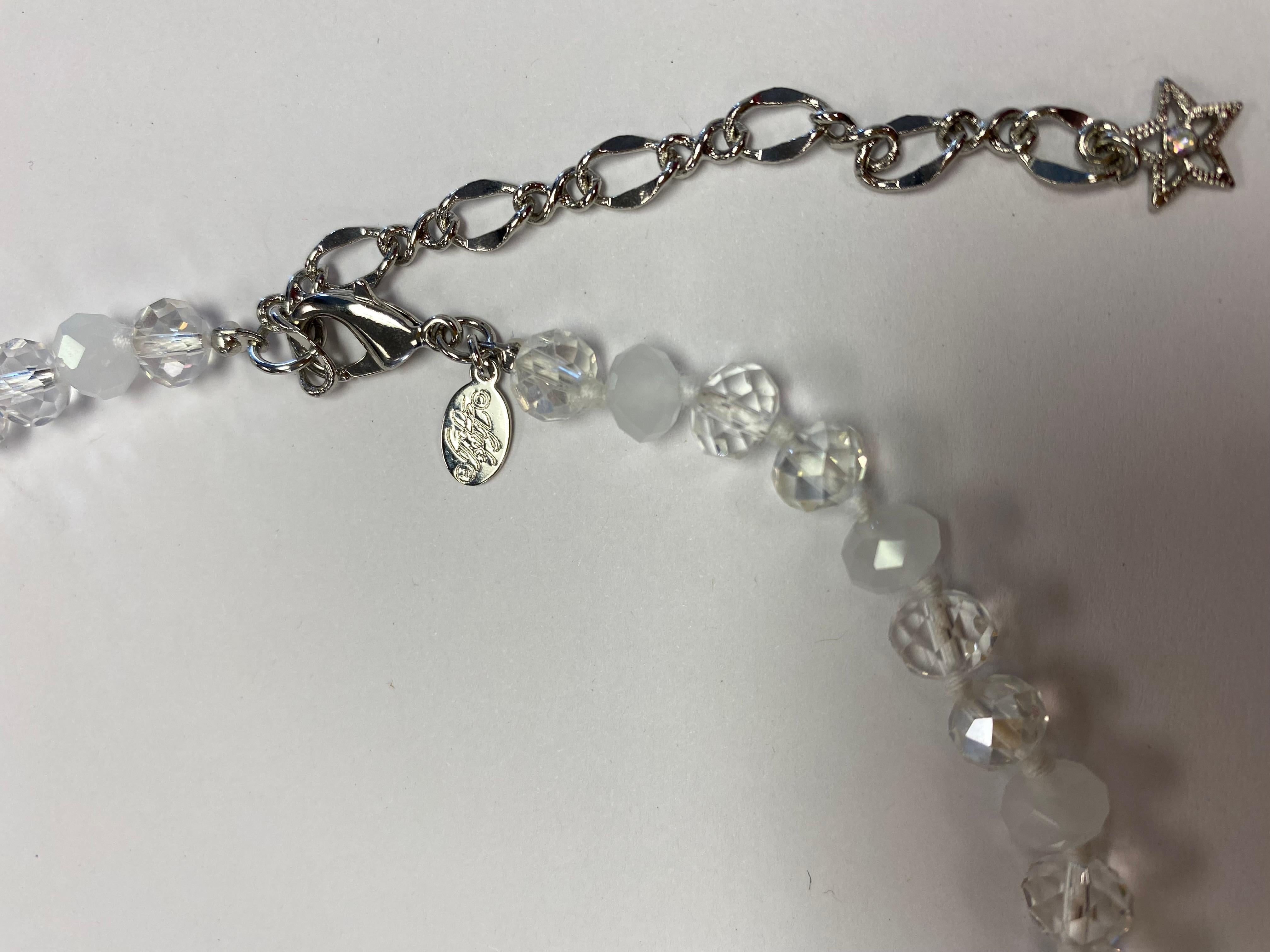 Round Cut Dream Angel Cherub Goddess Crystal Magnetic Aurora Borealis Pendant Necklace For Sale