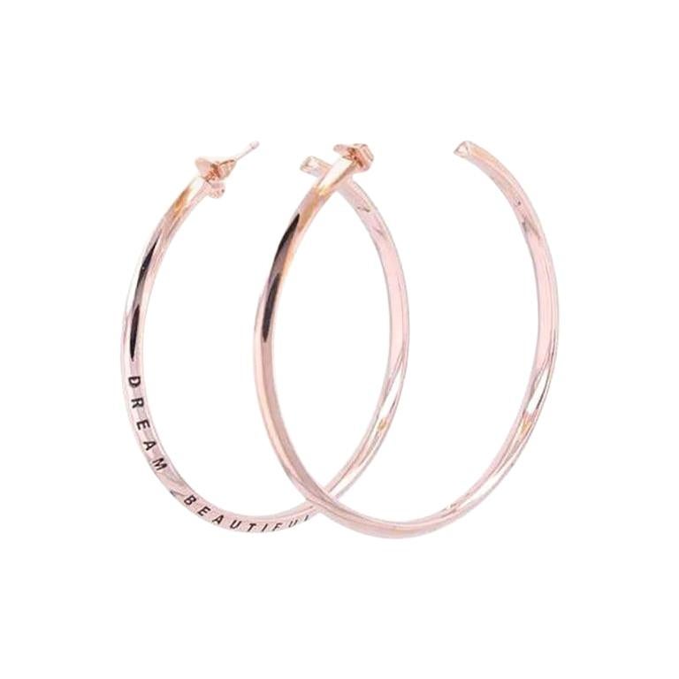 Dream Beautiful Hoops Rose Gold For Sale